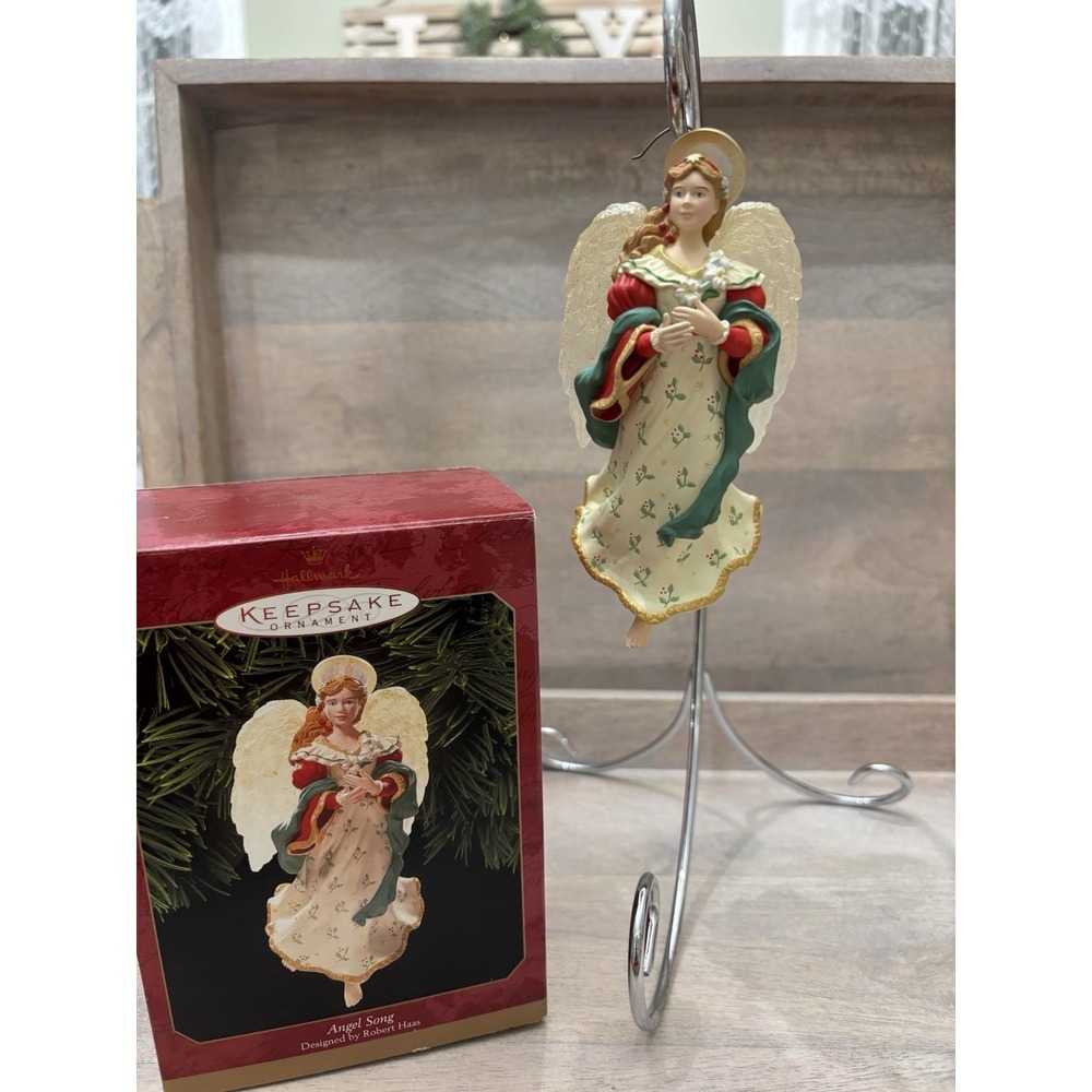 HALLMARK KEEPSAKE "Angel Song" 1999 Ornament Porcelain In‎ Original Box